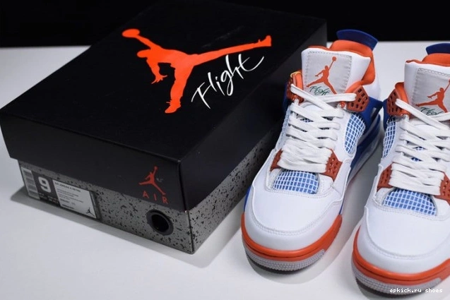 Cheap White Bright Jordan 308497-171 Air 4 Blue Crimson-Royal 0724